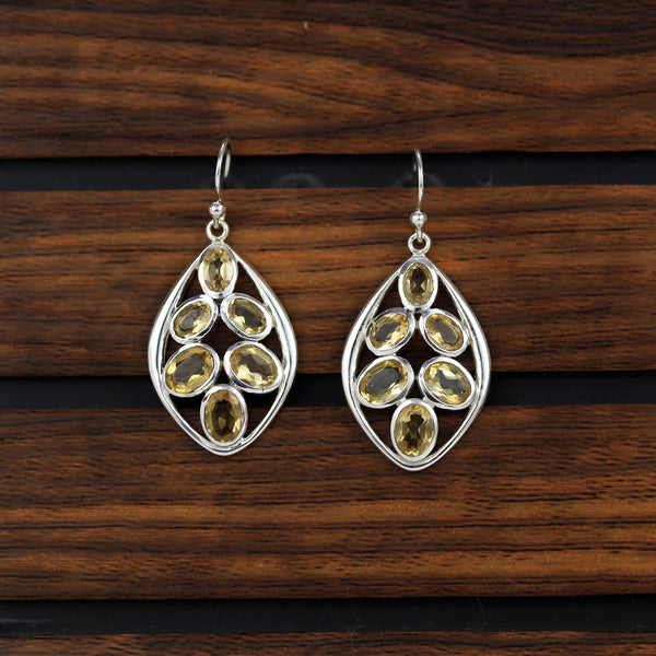 Sterling Silver Citrine Earrings SSER11