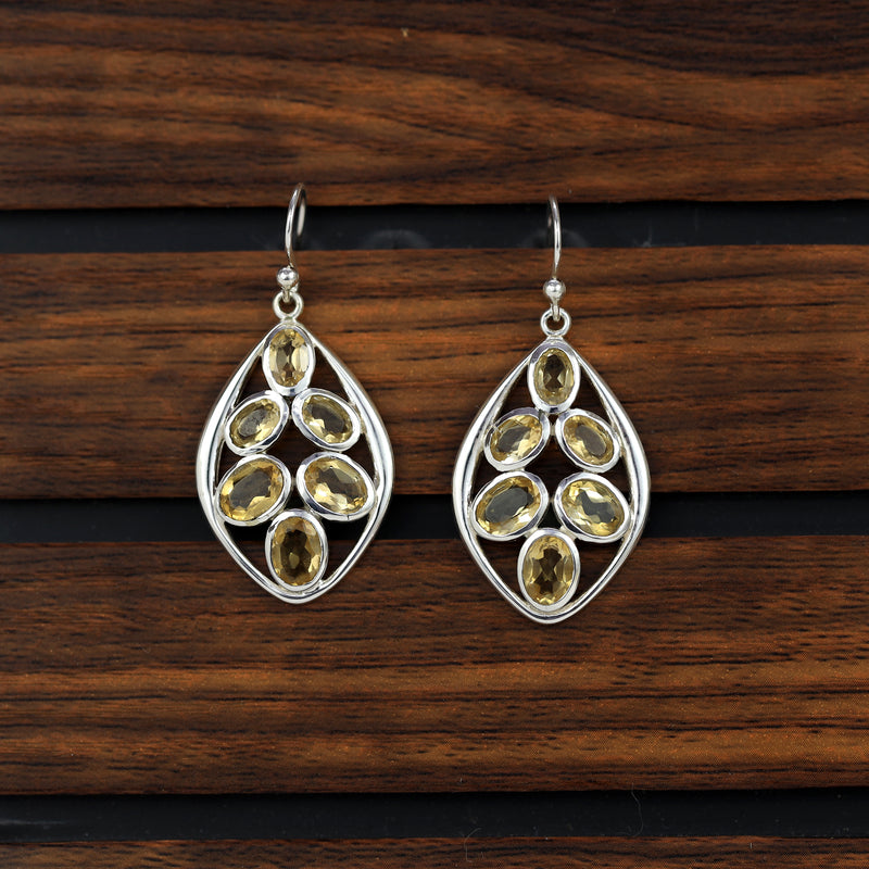 Sterling Silver Citrine Earrings SSER11