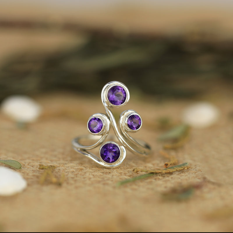 Sterling Silver Amethyst Ring SSR188