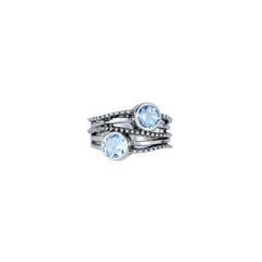 Sterling Silver Blue Topaz Ring SSR96