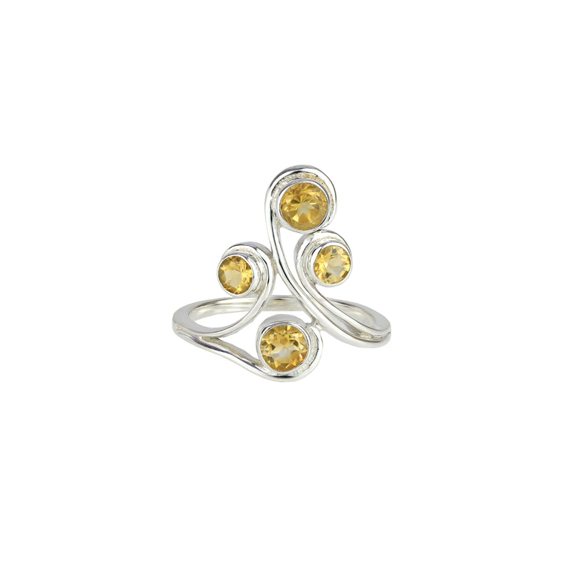 Sterling Silver Citrine Ring SSR188