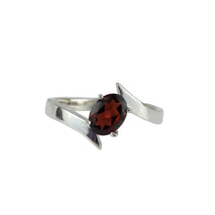 Sterling Silver Garnet Ring SSR158