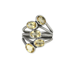 Sterling Silver Citrine Ring SSR145
