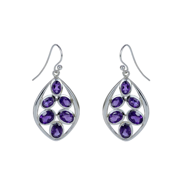 Sterling Silver Amethyst Earrings SSER11