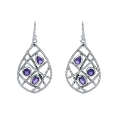 Sterling Silver Amethyst Earrings SSER56