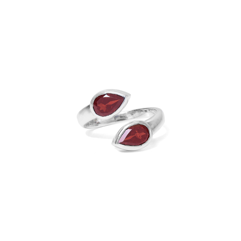 Sterling Silver Garnet Ring SSR157