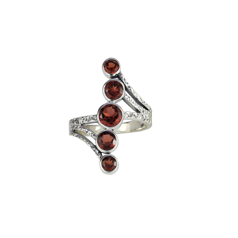 Sterling Silver Garnet Ring SSR139