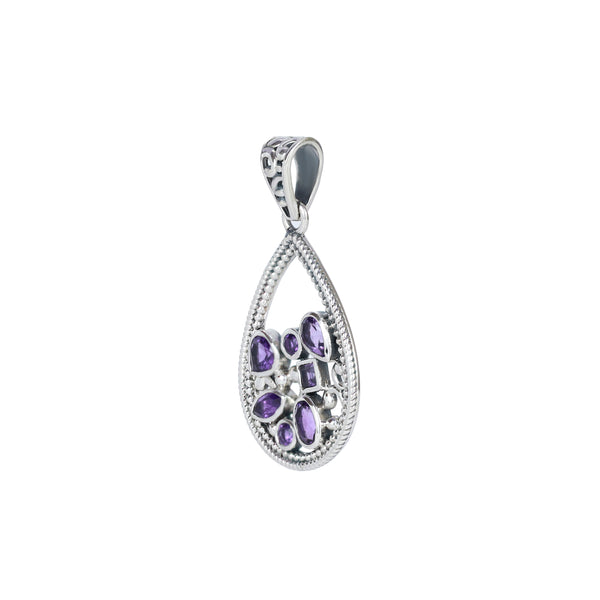 925 Sterling Silver Amethyst Pendant SSP251