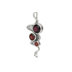 Sterling Silver Garnet Pendant SSP52