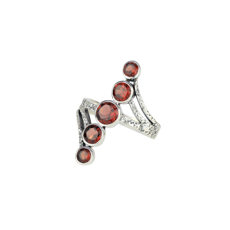 Sterling Silver Garnet Ring SSR139
