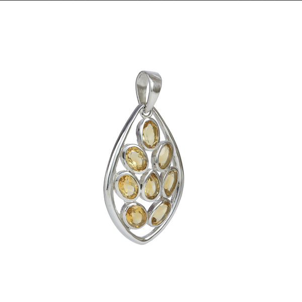 Sterling Silver Citrine Pendant SSP8