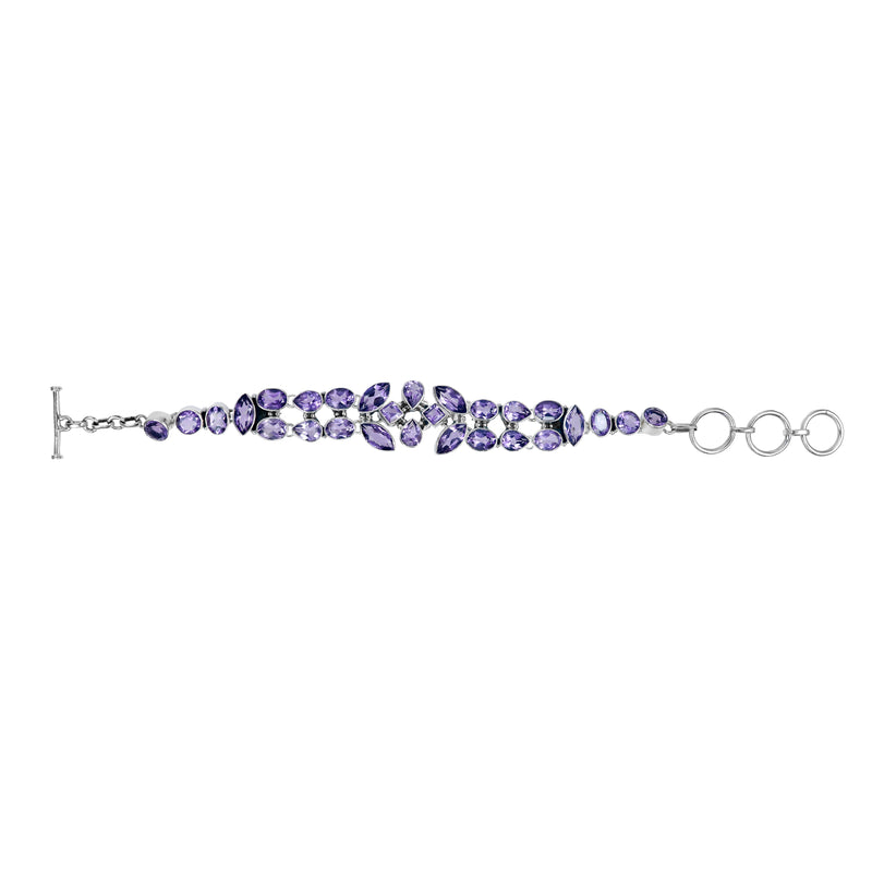 Sterling Silver Amethyst Bracelet SSBR105