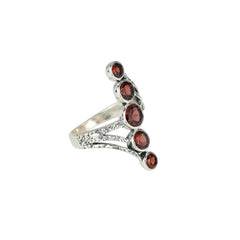 Sterling Silver Garnet Ring SSR139