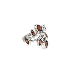 Sterling Silver Garnet Ring SSR128