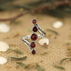 Sterling Silver Garnet Ring SSR139