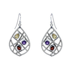 Sterling Silver Multi Gemstone Earrings SSER56