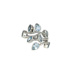 Sterling Silver Blue Topaz Ring SSR128