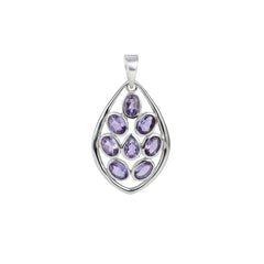 Sterling Silver Amethyst Pendant SSP8