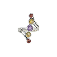 Sterling Silver Multi Gemstone Ring SSR139
