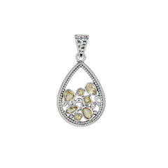 925 Sterling Silver Citrine Pendant SSP251