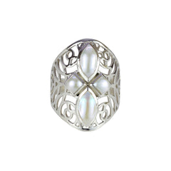 Sterling Silver Pearl Ring SSR49