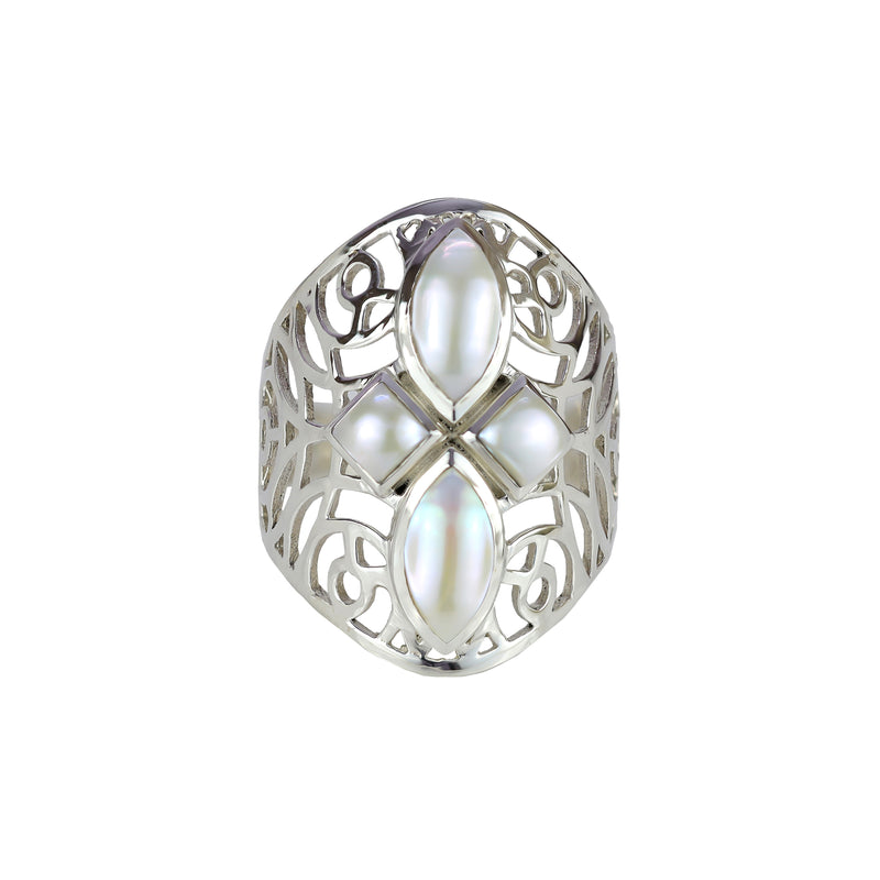 Sterling Silver Pearl Ring SSR49