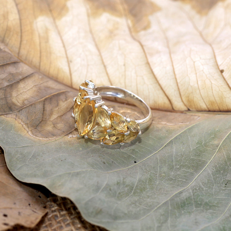 Sterling Silver Citrine Ring SSR147