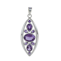 Sterling Silver Amethyst Pendant SSP86