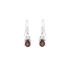 Sterling Silver Garnet Earrings SSER76