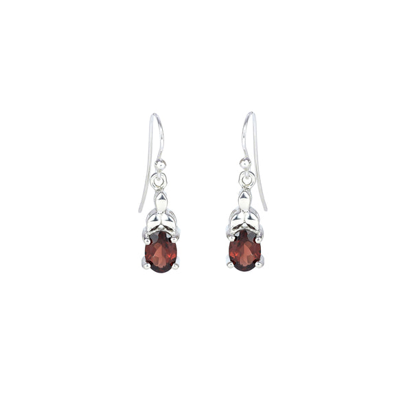 Sterling Silver Garnet Earrings SSER76