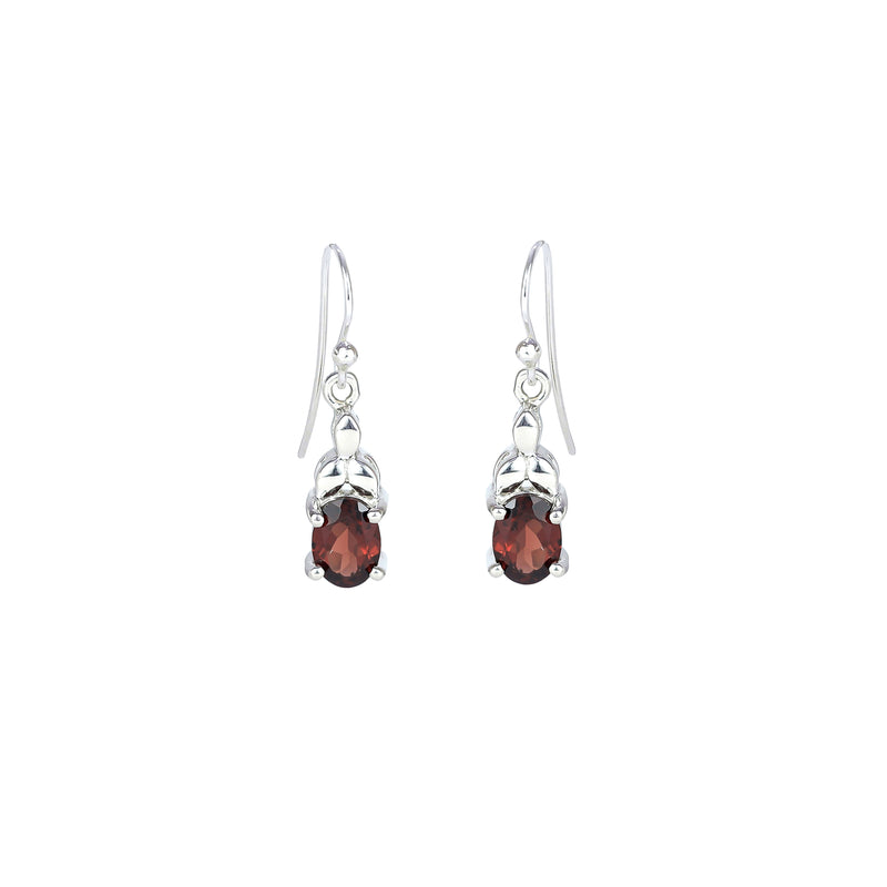 Sterling Silver Garnet Earrings SSER76