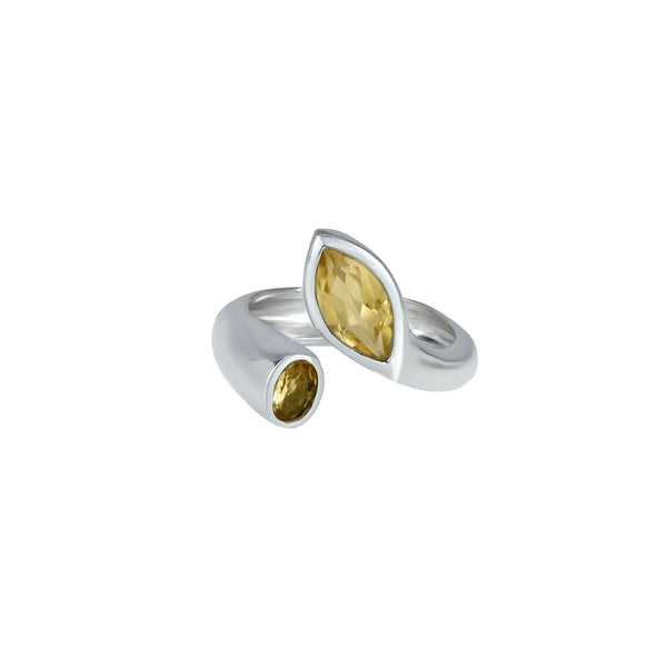 Sterling Silver Citrine Ring SSR237