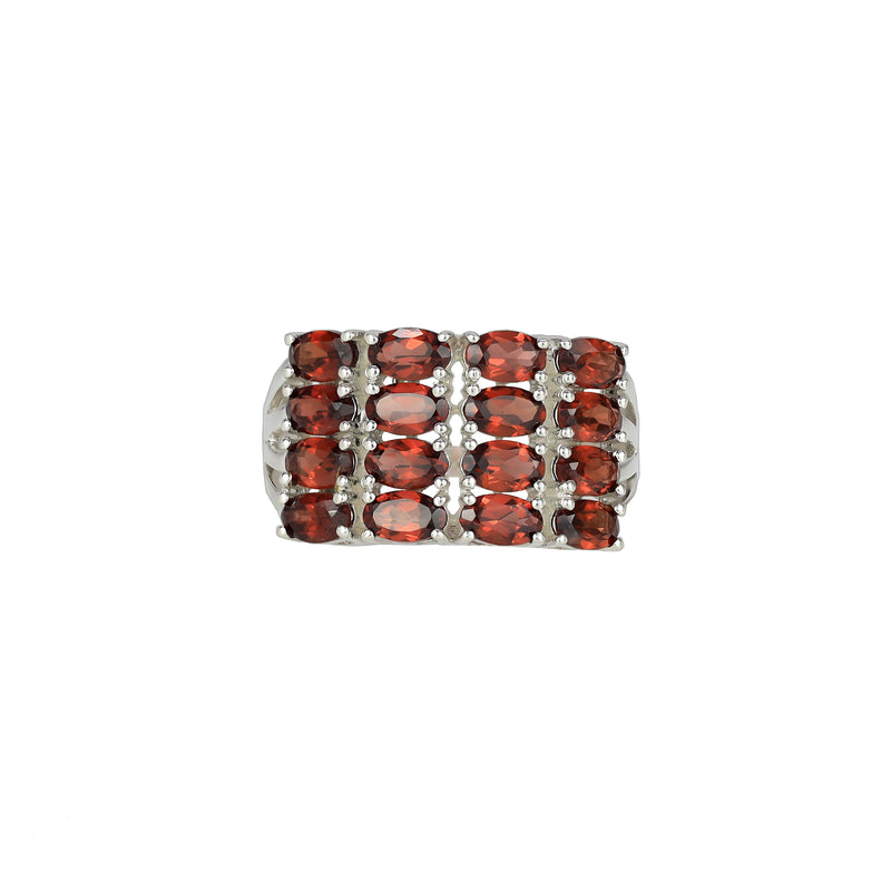 Sterling Silver Garnet Ring SSR69