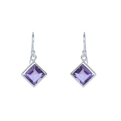 Sterling Silver Amethyst Earrings SSER109