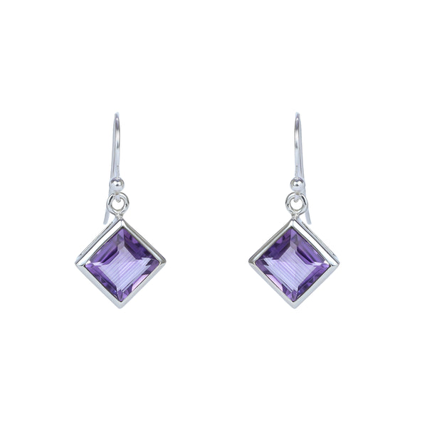 Sterling Silver Amethyst Earrings SSER109