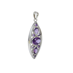 Sterling Silver Amethyst Pendant SSP86