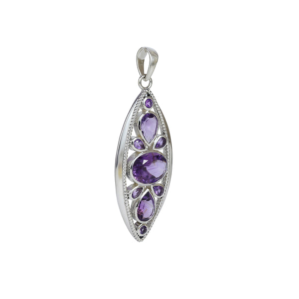 Sterling Silver Amethyst Pendant SSP86