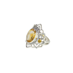 Sterling Silver Citrine Ring SSR184