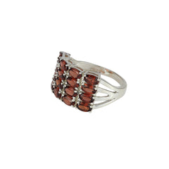 Sterling Silver Garnet Ring SSR69
