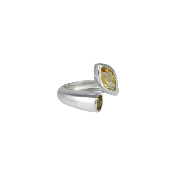 Sterling Silver Citrine Ring SSR237
