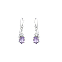 Sterling Silver Amethyst Earrings SSER76