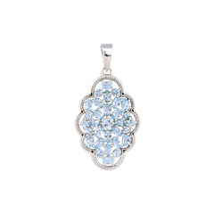 Sterling Silver Blue Topaz Pendant SSP234