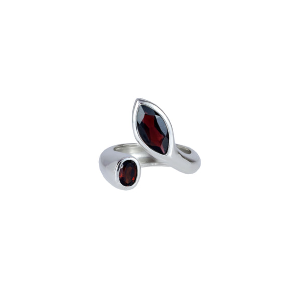 Sterling Silver Garnet Ring SSR237