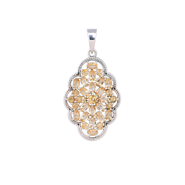 Sterling Silver Citrine Pendant SSP234