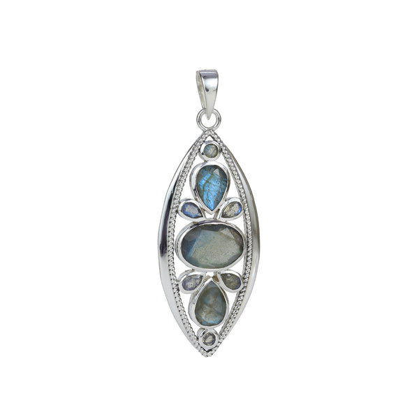 Sterling Silver Labradorite Pendant SSP86