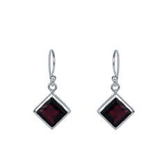 Sterling Silver Garnet Earrings SSER109