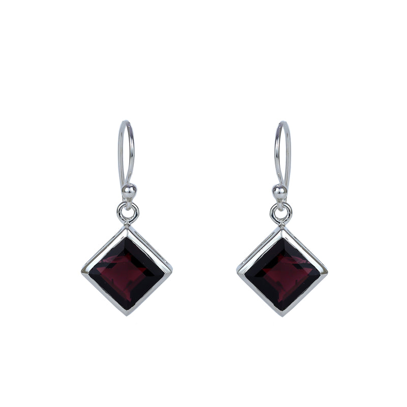 Sterling Silver Garnet Earrings SSER109