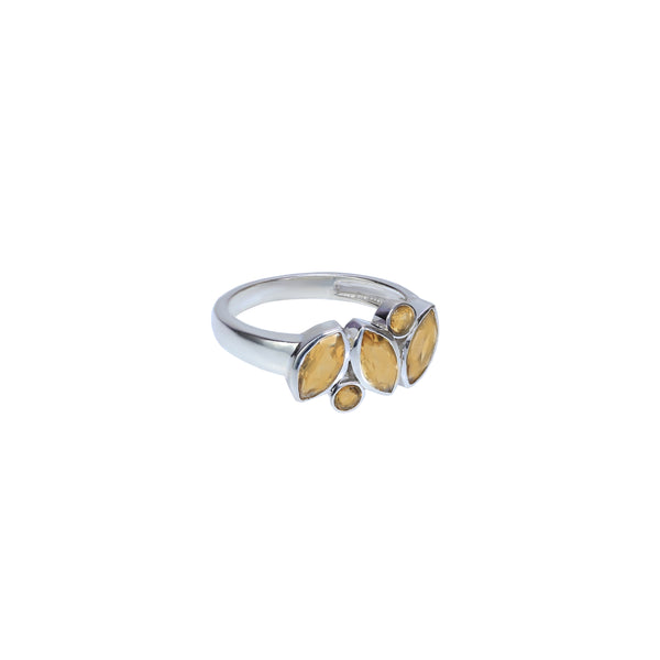 Sterling Silver Citrine Ring SSR230