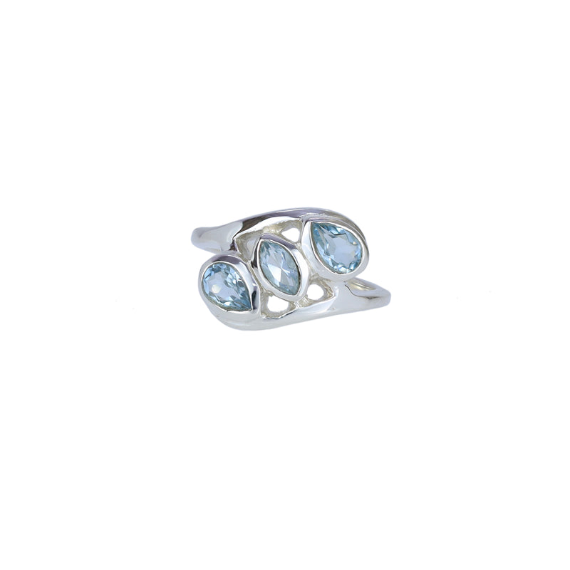 Sterling Silver Blue Topaz Ring SSR426