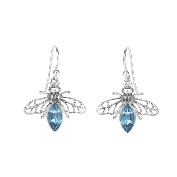 925 Sterling Silver Honey Bee Earrings SSER266